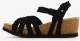 Hush Puppies leren sandalen met sleehak zwart Echt leer - Thumbnail 3