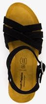 Hush Puppies leren sandalen met sleehak zwart