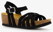 Hush Puppies leren sandalen met sleehak zwart