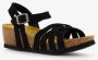 Hush Puppies leren sandalen met sleehak zwart Echt leer - Thumbnail 5