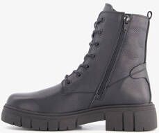 Hush Puppies leren veterboots zwart