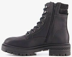 Hush Puppies leren veterboots zwart