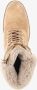 Hush Puppies suède dames veterboots met hak Beige Echt leer - Thumbnail 3