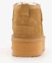 Hush Puppies suede dames enkellaarsjes cognac Echt leer - Thumbnail 2