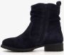 Hush Puppies suède dames enkellaarsjes donkerblauw Uitneembare zool - Thumbnail 2