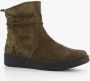 Hush Puppies suede dames enkellaarsjes groen Echt leer Uitneembare zool - Thumbnail 5