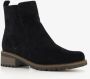 Hush Puppies suede dames enkellaarsjes zwart Echt leer - Thumbnail 5