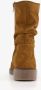 Hush Puppies suede dames enkellaarzen cognac Echt leer Uitneembare zool - Thumbnail 4