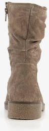 Hush Puppies suede dames enkellaarzen taupe