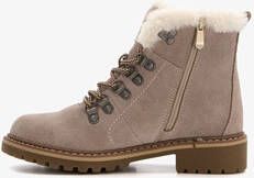 Hush Puppies suède dames veterboots beige