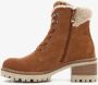 Hush Puppies suède dames veterboots bruin - Thumbnail 2