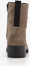 Hush Puppies suede dames veterboots taupe