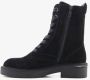 Hush Puppies suede dames veterboots zwart Echt leer - Thumbnail 2