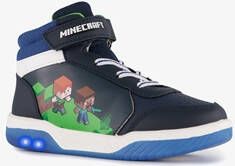 Minecraft hoge jongens sneakers met lichtjes blauw