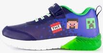 Minecraft kinder sneakers met lichtjes blauw