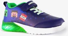 Minecraft kinder sneakers met lichtjes blauw