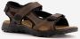 Mountain Peak leren heren sandalen bruin - Thumbnail 5