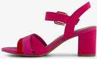 Nova dames sandalen met hak roze rood