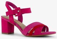 Nova dames sandalen met hak roze rood