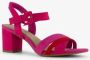 Nova dames sandalen met hak roze rood - Thumbnail 4