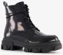 ONLY Shoes lak dames veterboots zwart - Thumbnail 4