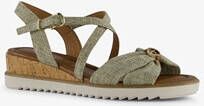 tamaris dames sandalen met sleehak beige