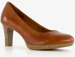 tamaris leren dames pumps cognac