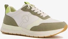 tamaris vegan dames sneakers groen beige