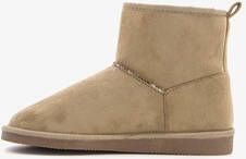 Thu!s hoge gevoerde dames pantoffels taupe