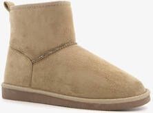 Thu!s hoge gevoerde dames pantoffels taupe