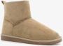 Thu!s hoge gevoerde dames pantoffels taupe Beige Sloffen - Thumbnail 5