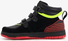 TwoDay hoge leren jongens sneakers zwart neon