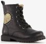 TwoDay leren meisjes veterboots zwart - Thumbnail 5