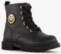 TwoDay leren meisjes veterboots zwart met smiley - Thumbnail 5