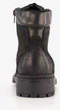 Van Beers leren heren veterboots zwart