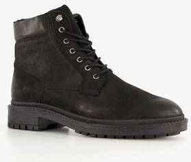 Van Beers leren heren veterboots zwart