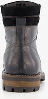 Van Beers leren heren veterboots zwart