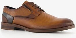 Van Beers leren heren veterschoenen cognac