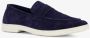 Van Beers suede heren instappers blauw Echt leer - Thumbnail 5