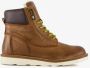 Groot gevoerde leren jongens veterboots cognac - Thumbnail 1