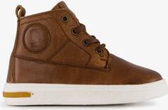 Groot hoge leren sneakers voor jongens cognac Uitneembare zool