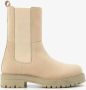 Groot leren meisjes Chelsea boots beige Uitneembare zool - Thumbnail 2