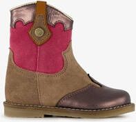 Groot suede meisjes western enkellaarsjes bruin