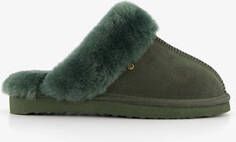 Hush Puppies dames pantoffels met lamsvacht groen