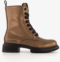 Hush Puppies dames veterboots brons