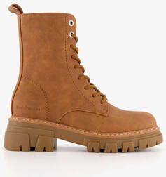 Hush Puppies gevoerde dames veterboots cognac