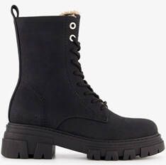 Hush Puppies gevoerde dames veterboots zwart