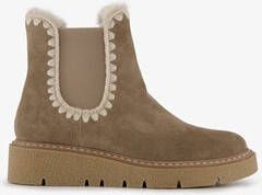 Hush Puppies gevoerde suede dames boots taupe Bruin Echt leer