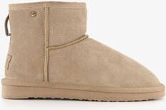 Hush Puppies gevoerde suede enkellaarsjes beige Echt leer