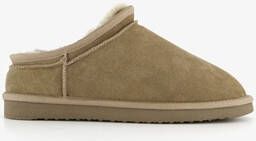 Hush Puppies gevoerde suede heren pantoffels taupe